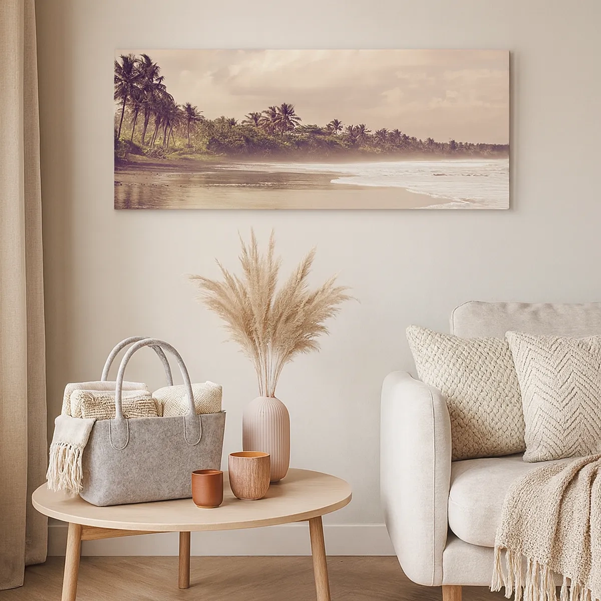 Lærredstryk - Billede på lærred - Kærtegner bølgerne - 30x30 cm