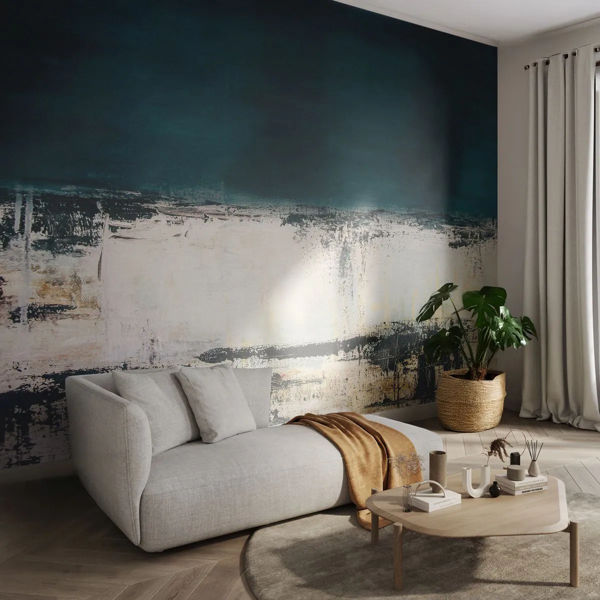Fototapet Standard Eco - Vandret sammensætning - Abstraktion, Stykke, Maleri - 200x140 cm