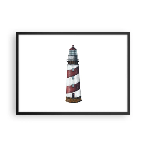 Plakat i sort ramme - Altid på vagt - 70x50 cm