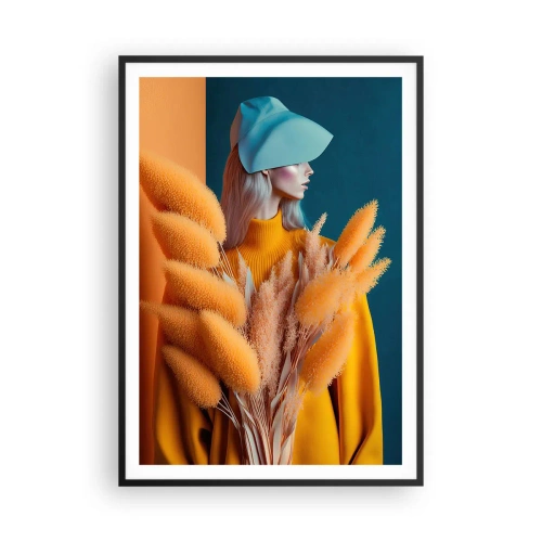 Plakat i sort ramme - Fluffy portræt - 70x100 cm