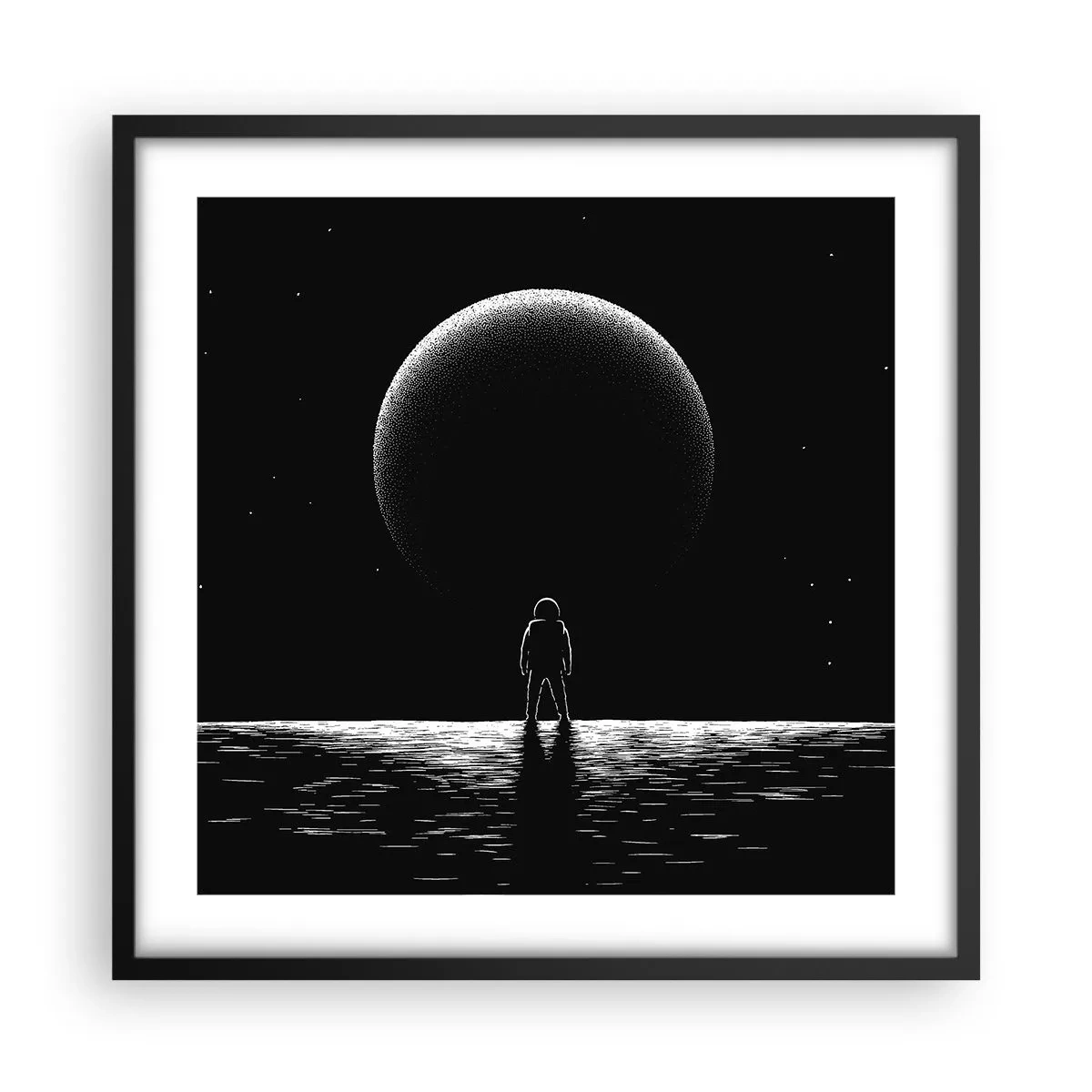 Plakat i sort ramme - Ansigt til ansigt - 50x50 cm