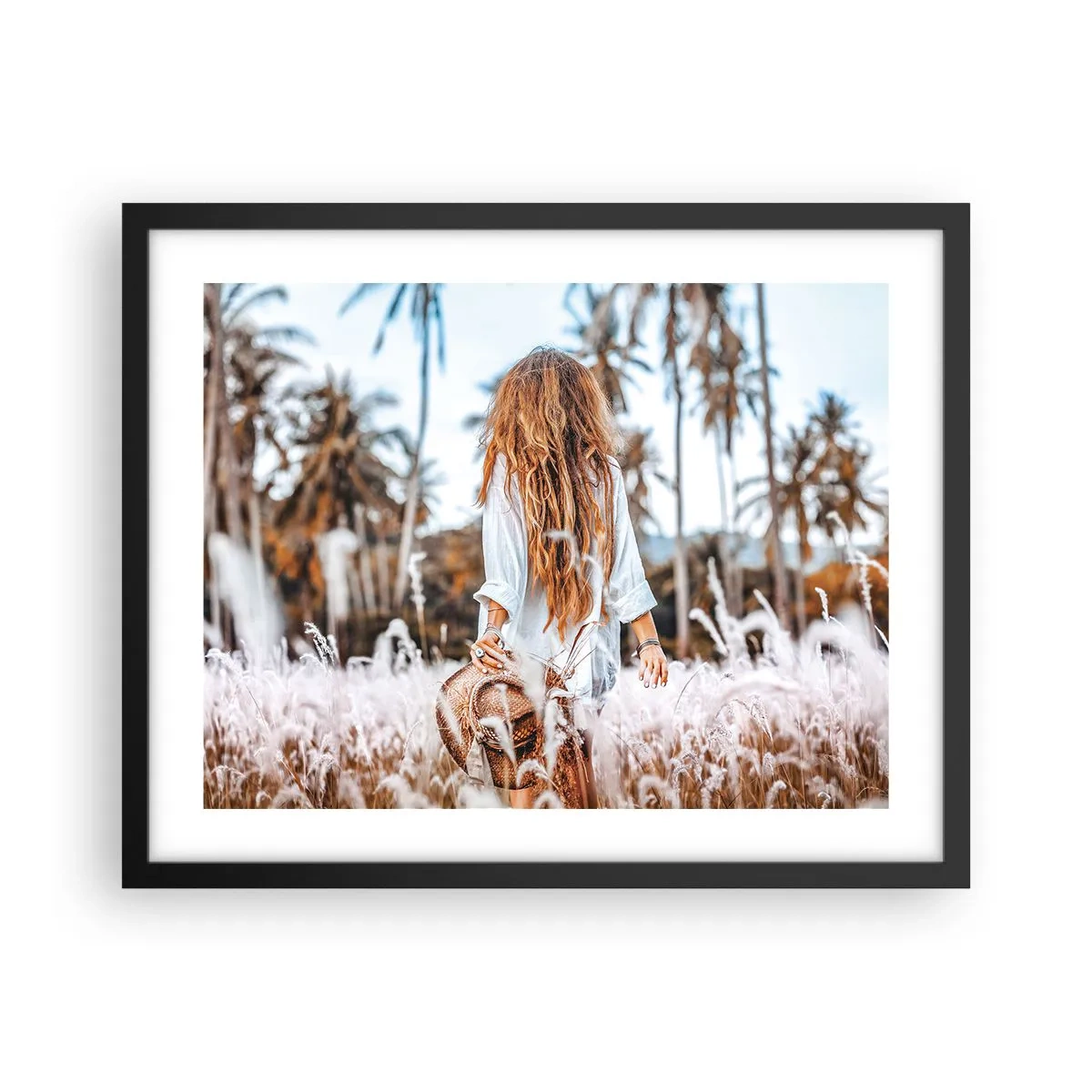 Plakat i sort ramme - Født af græsdun - 50x40 cm