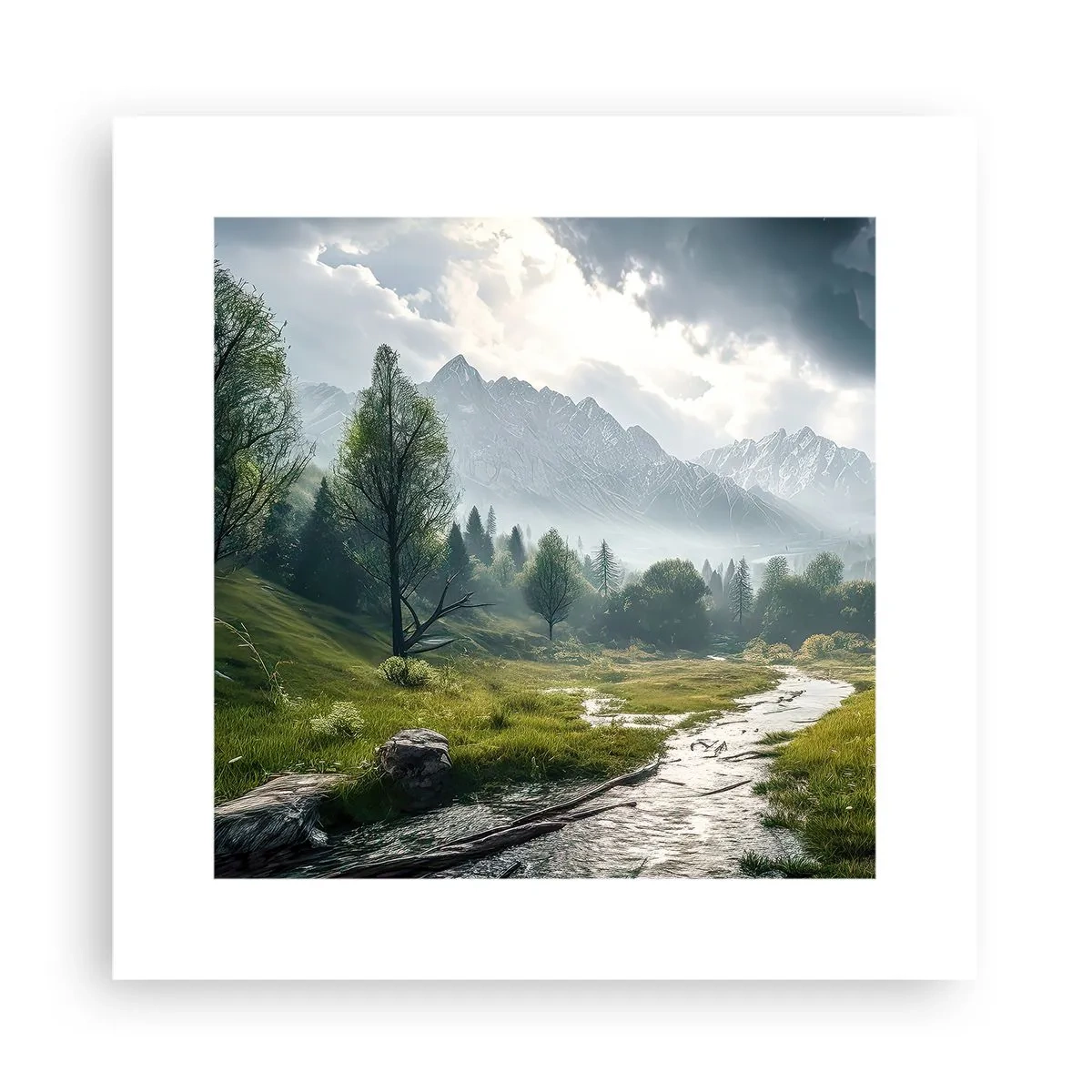 Plakat - Der og tilbage - 30x30 cm