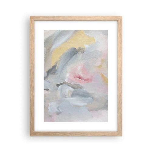 Plakat i ramme af lyst egetræ - I en pastelfarvet verden - 30x40 cm