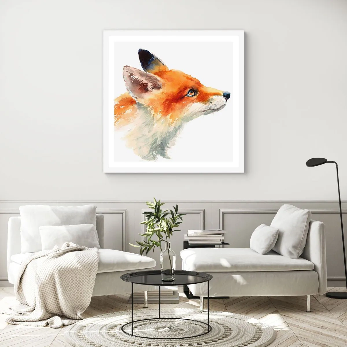 Plakat i hvid ramme - Man kan aldrig være for forsigtig - 30x30 cm