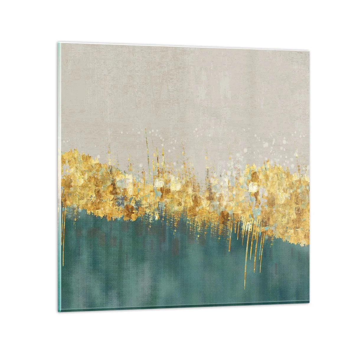 Billede på glas - Den gyldne grænse - 30x30 cm