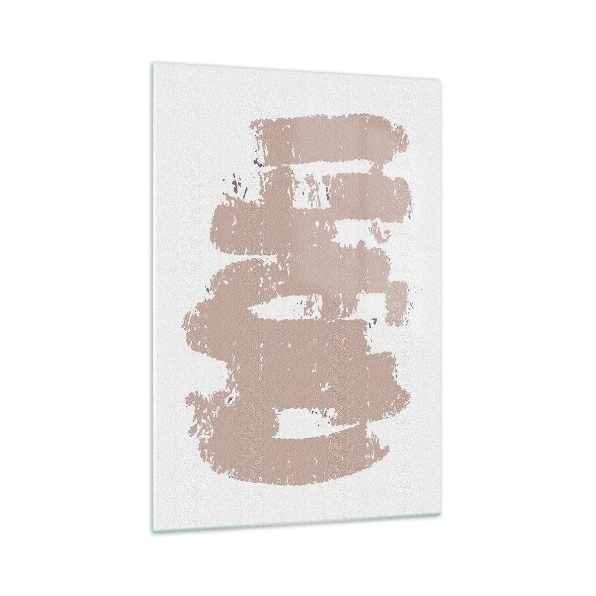 Billede på glas - Abstraktion i sart rosa - 70x100 cm