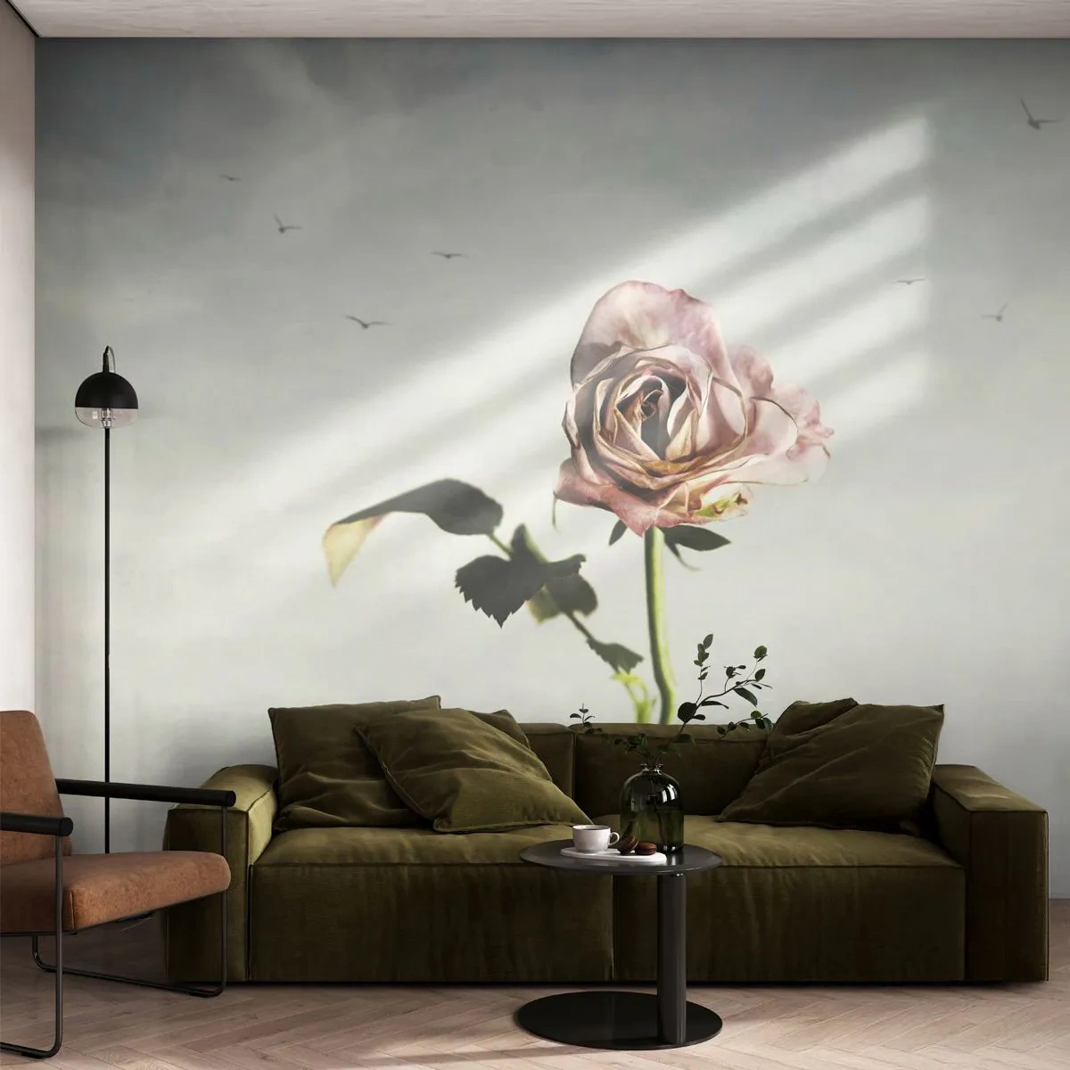 Fototapet Premium Canvas - Velkomst til foråret - Rose, Blomst, Stykke - 250x175 cm