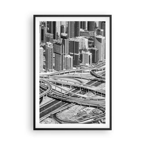 Plakat i sort ramme - Dubai - den umulige by - 61x91 cm