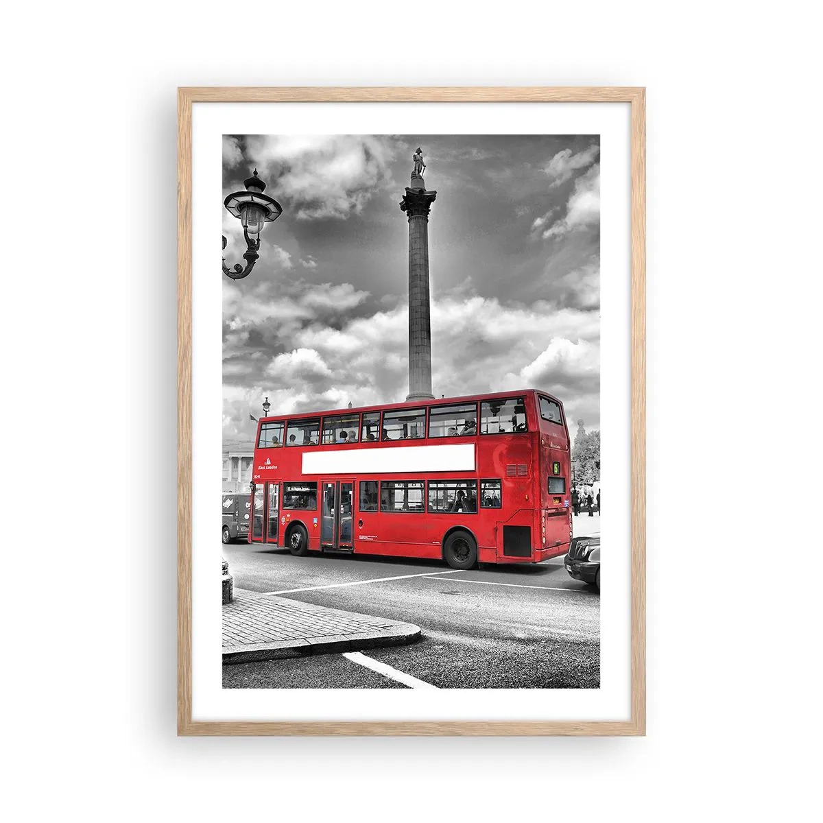 Plakat i ramme af lyst egetræ - Byens sande livsnerve - 50x70 cm