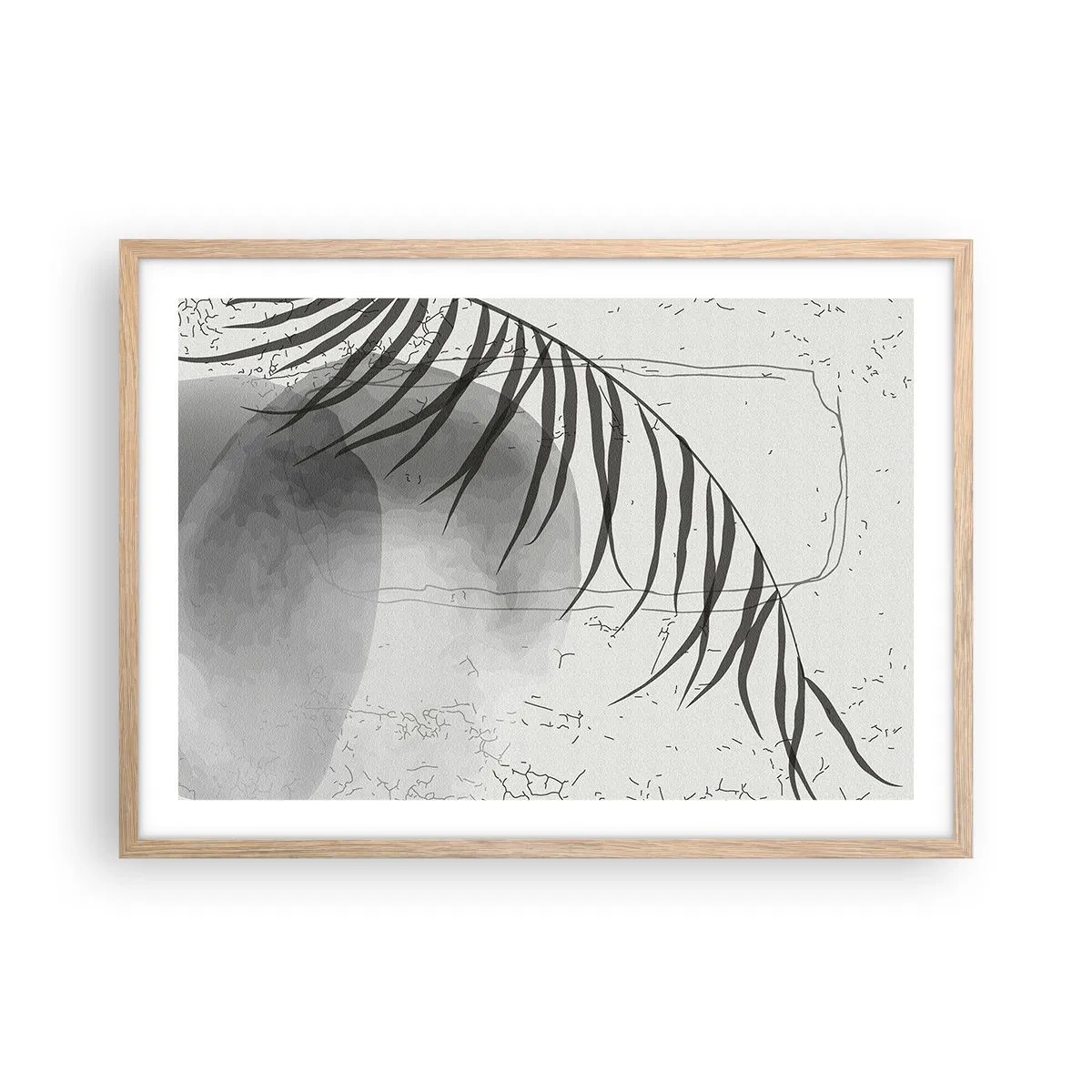 Plakat i ramme af lyst egetræ - Den subtile eksotisme i naturen - 70x50 cm