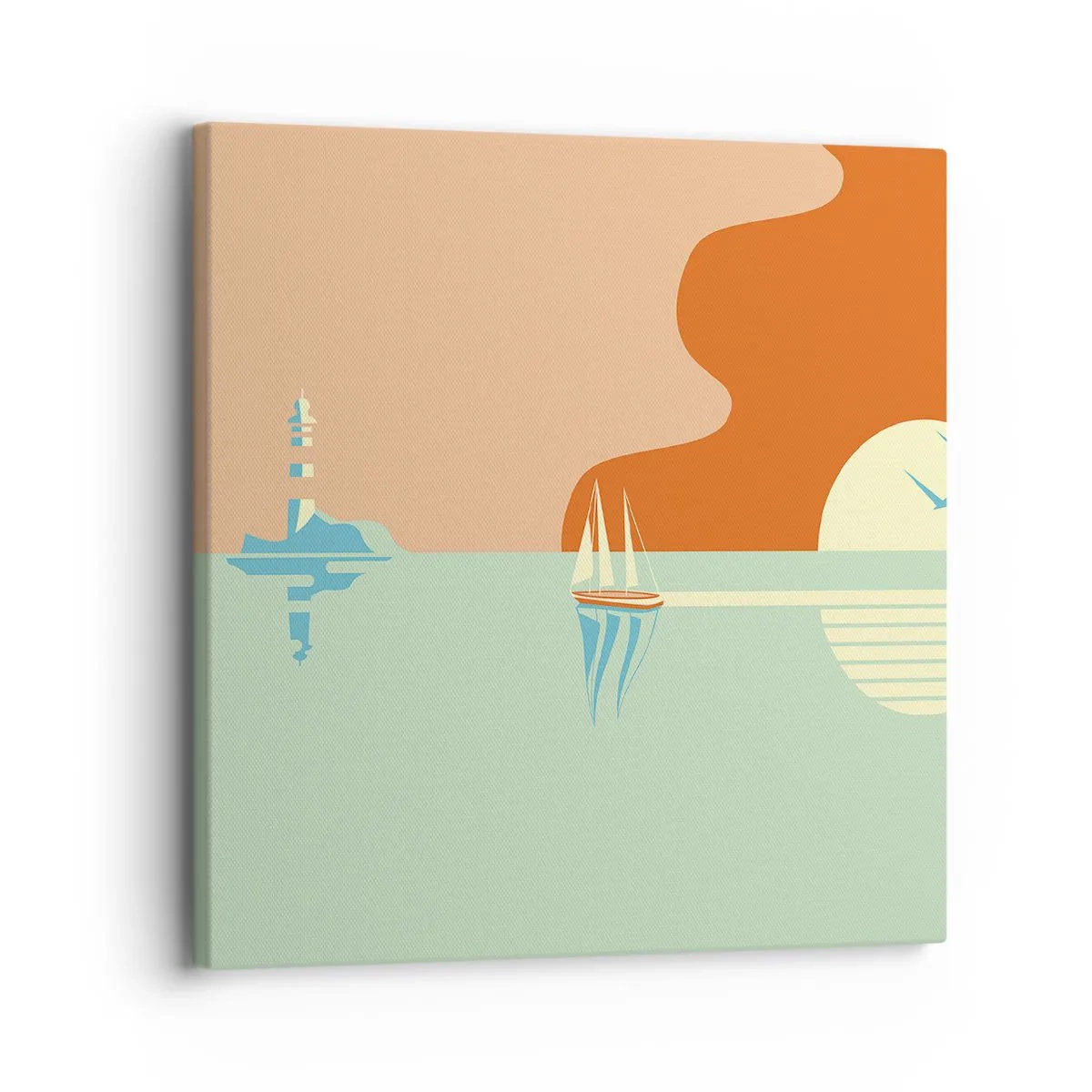 Lærredstryk - Billede på lærred - Det perfekte havlandskab - 30x30 cm
