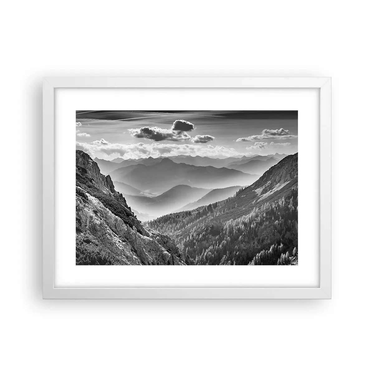 Plakat i hvid ramme - Hele vejen til horisonten - 40x30 cm