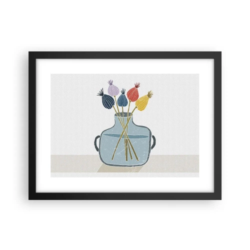 Plakat i sort ramme - Som et valmuefrø - 40x30 cm