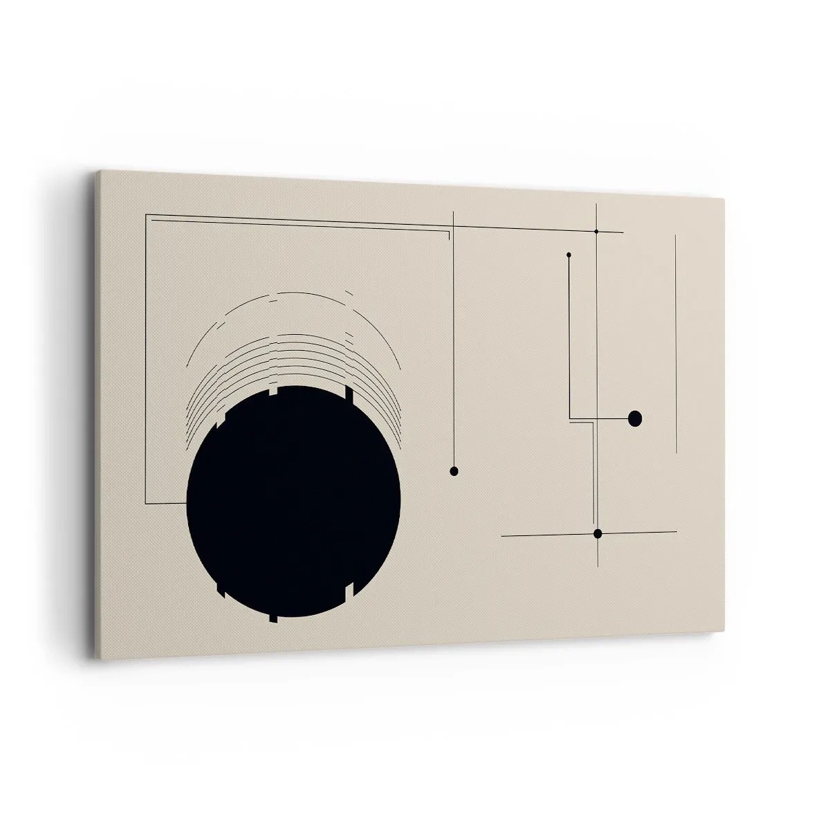 Lærredstryk - Billede på lærred - Fjedrende og dynamisk komposition - 120x80 cm