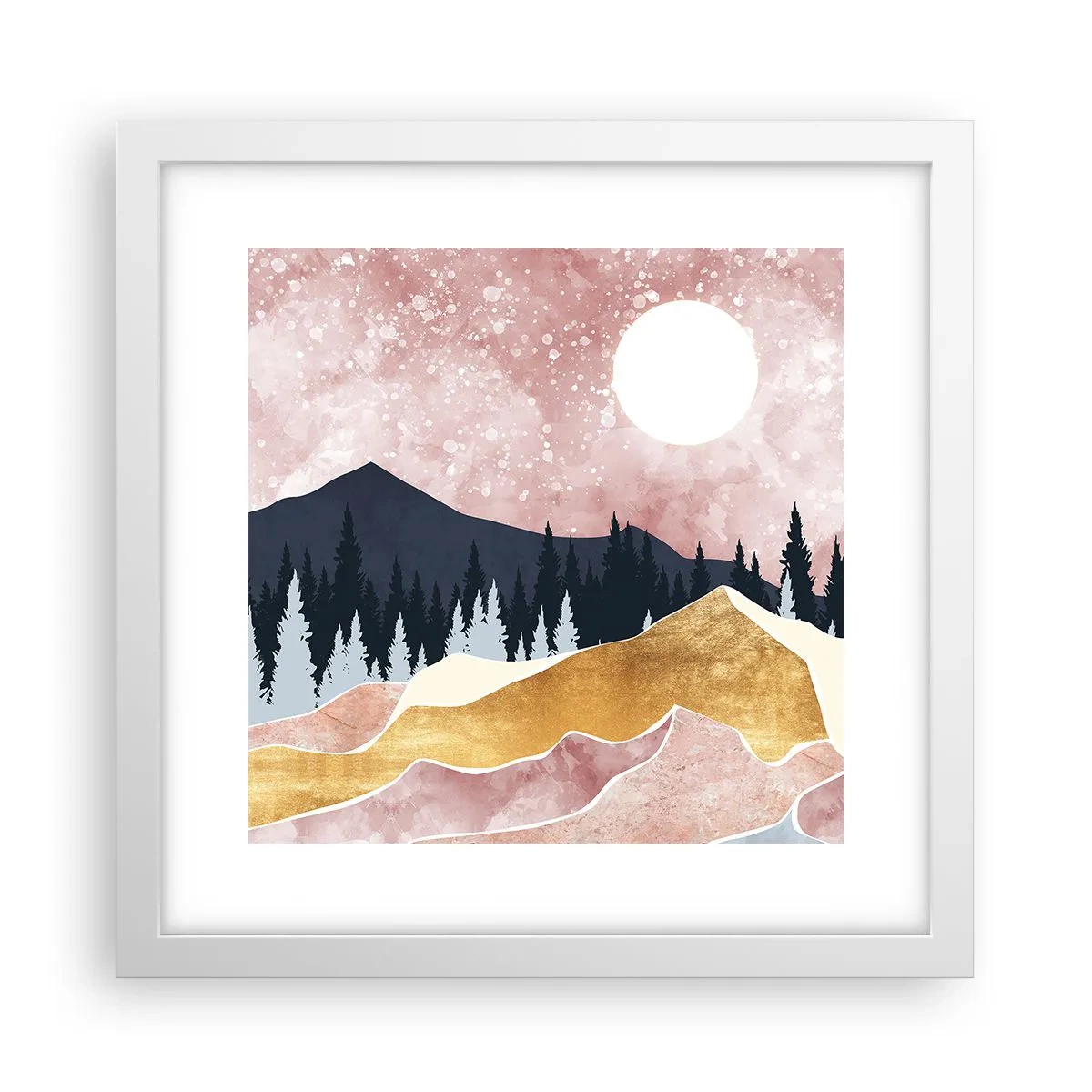 Plakat i hvid ramme - Nattevagt - 30x30 cm