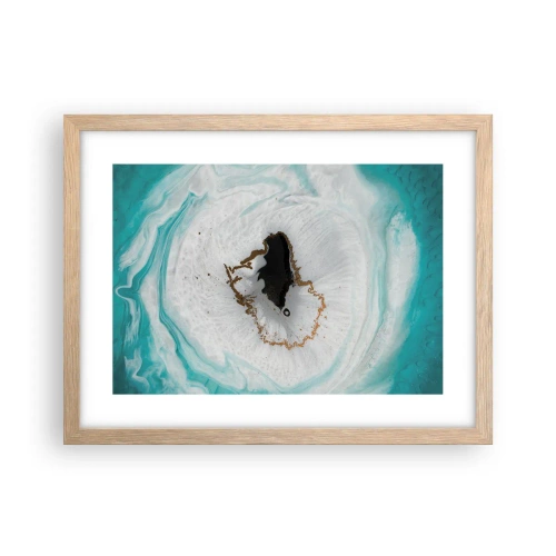 Plakat i ramme af lyst egetræ - Kom indenfor - 40x30 cm