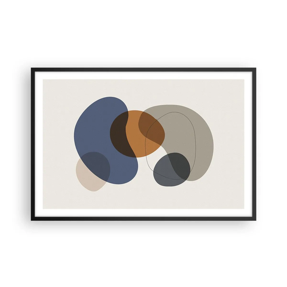 Plakat i sort ramme - Dråber af farve - 91x61 cm