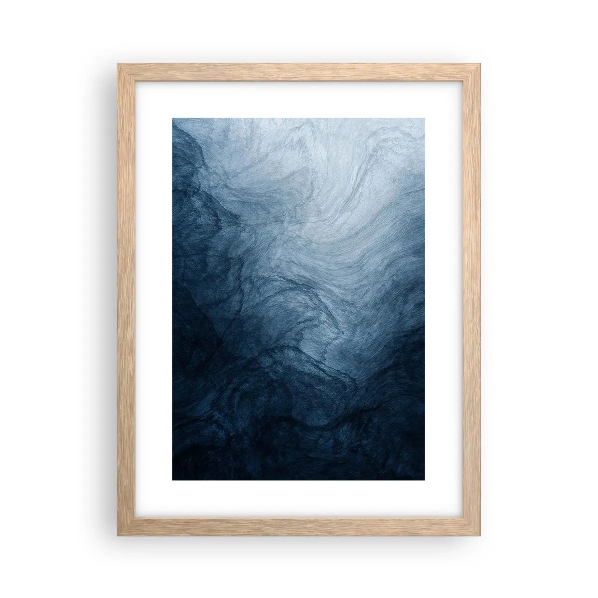 Plakat i ramme af lyst egetræ - Ind i dybet - 30x40 cm