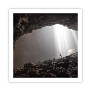 Plakat - Lysende grotte - 60x60 cm