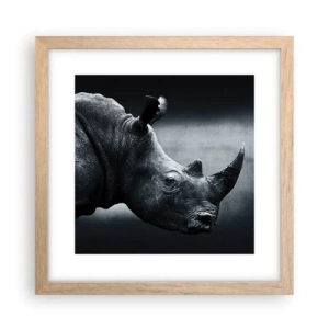 Plakat i ramme af lyst egetræ - Højre profil - 30x30 cm