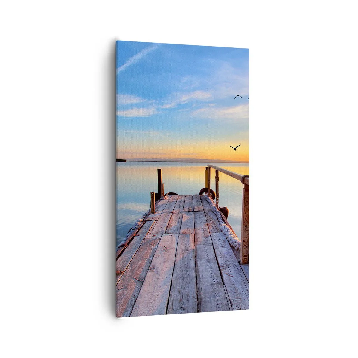 Lærredstryk - Billede på lærred - Går fremad mod solen - 65x120 cm