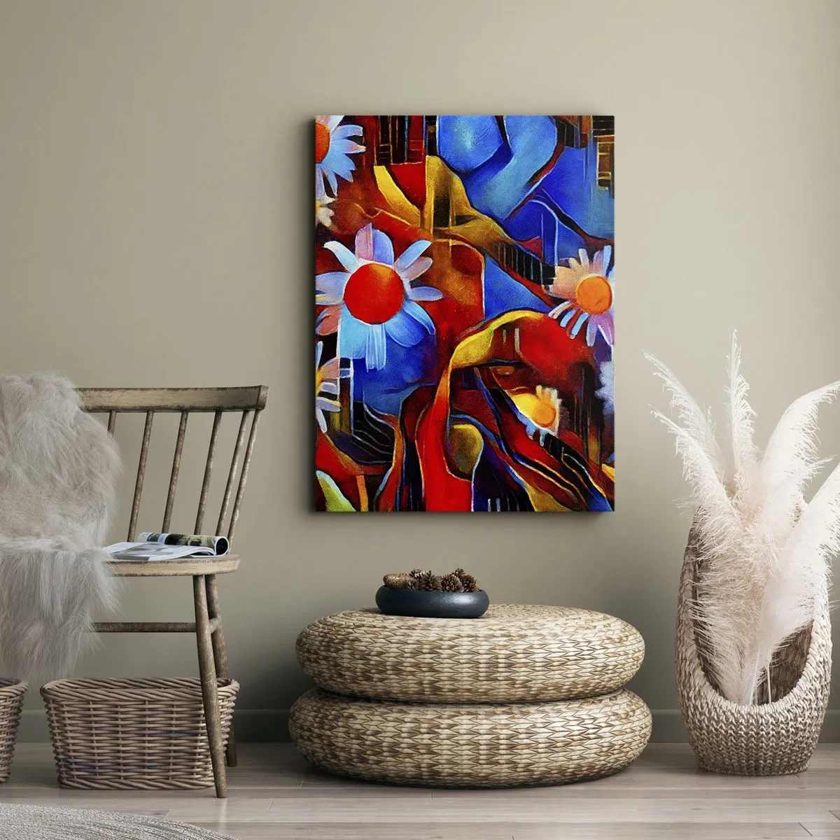 Lærredstryk - Billede på lærred - Livets farver - 50x70 cm