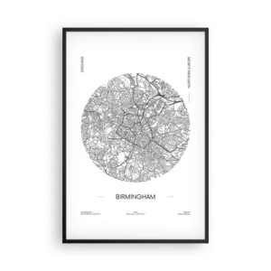 Plakat i sort ramme - Birminghams anatomi - 61x91 cm