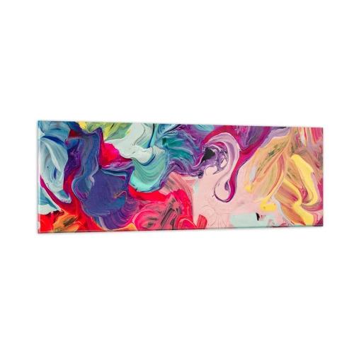 Billede på glas - Farvernes fødsel - 90x30 cm