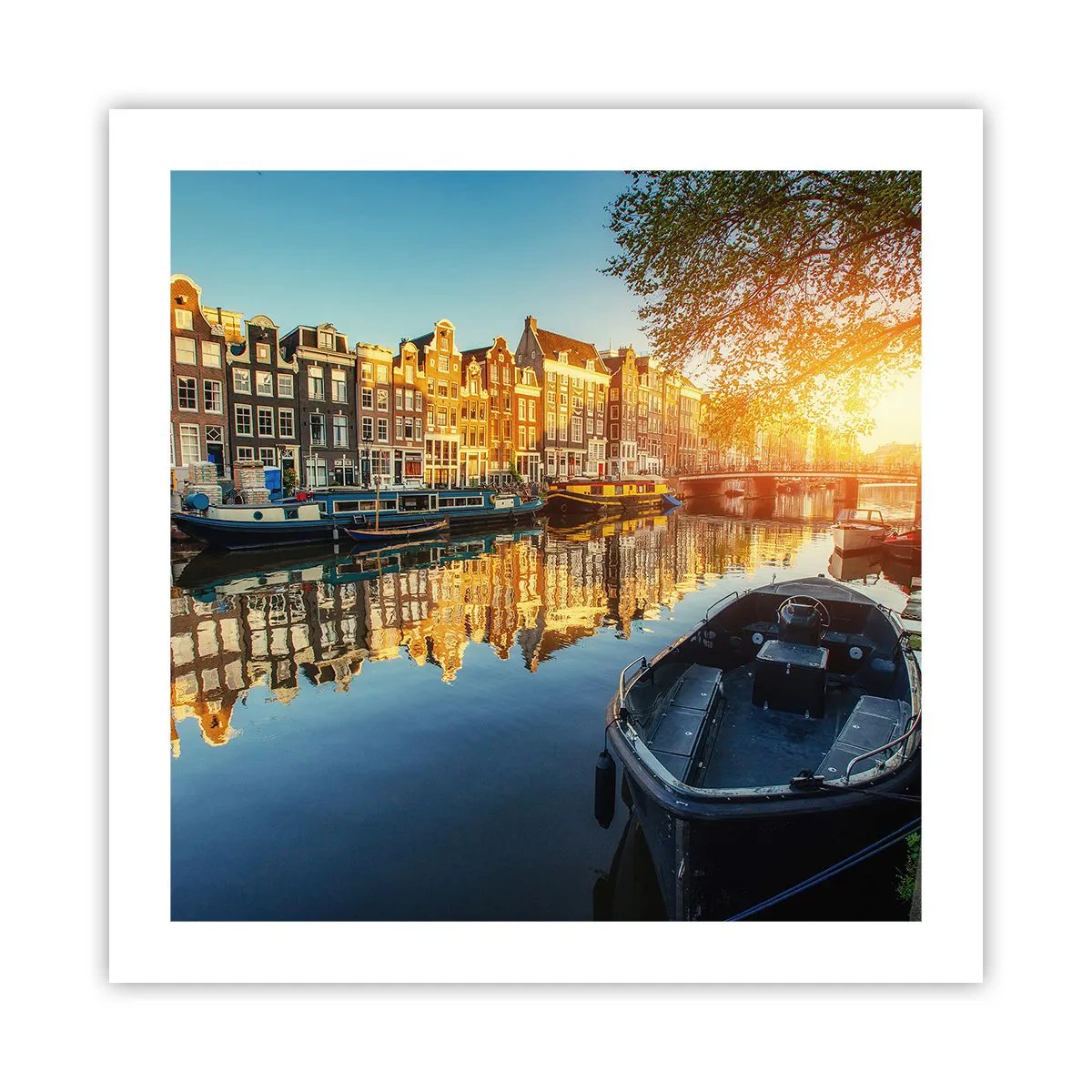 Plakat - Morgen i Amsterdam - 50x50 cm