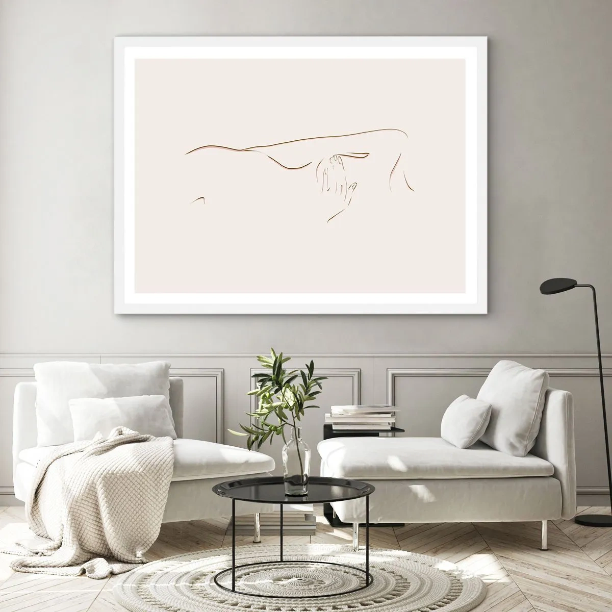 Plakat i hvid ramme - Begærets form - 40x30 cm