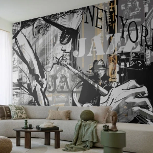 Fototapet Standard Eco - Til New Yorks rytme - New York, musik, Jazz - 500x350 cm