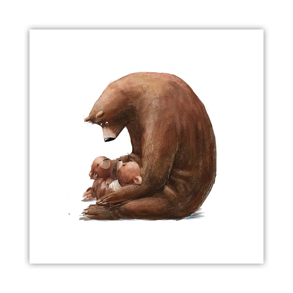 Plakat - Drøm sødt, børn - 30x30 cm