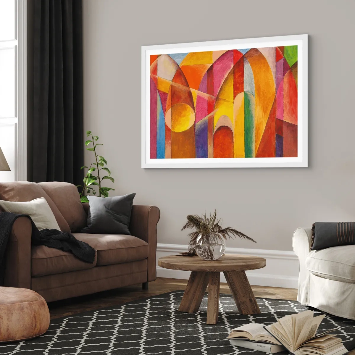Plakat i hvid ramme - Solens katedral - 40x30 cm
