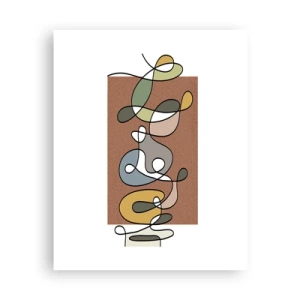 Plakat - En abstraktion, der er værd at smile over - 40x50 cm