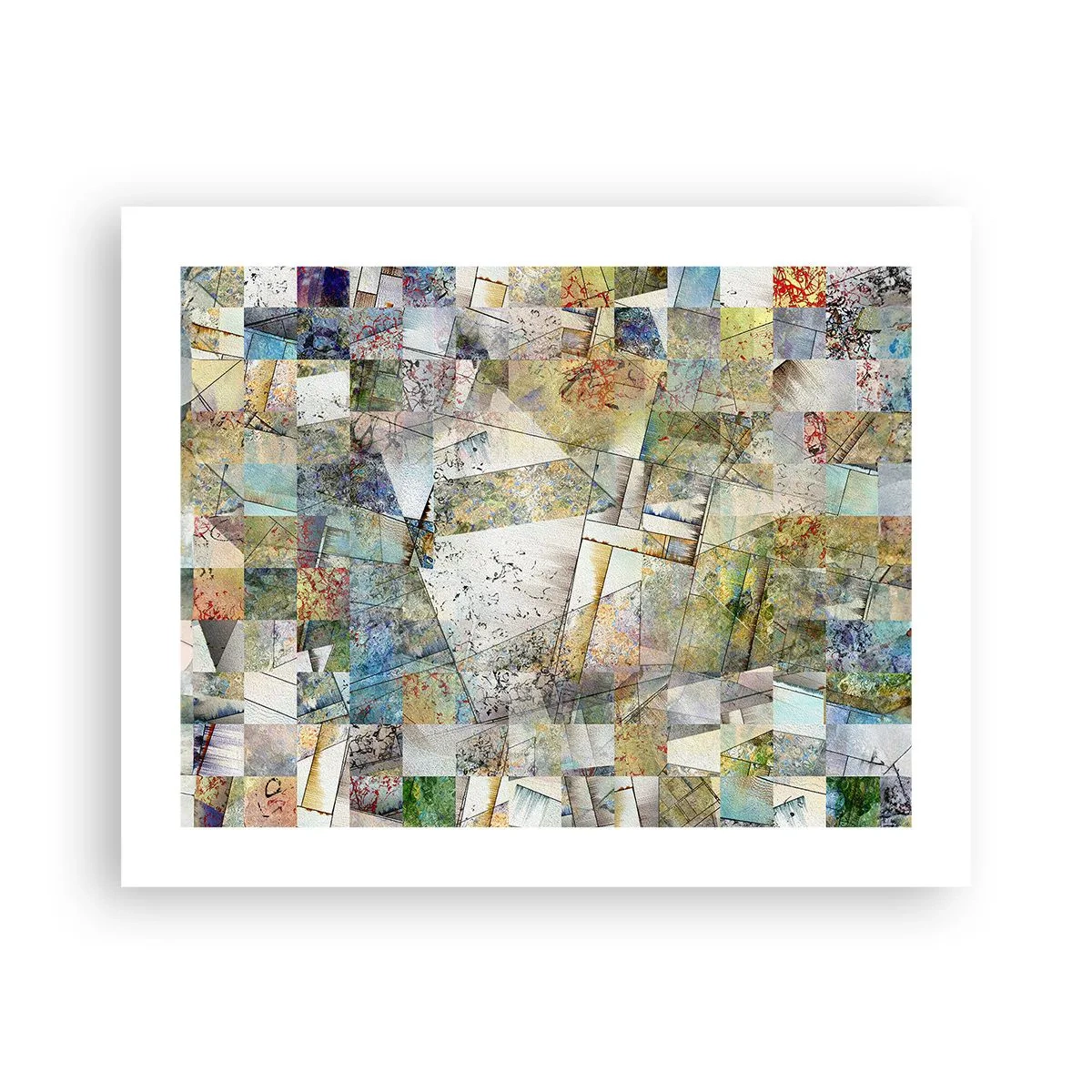 Plakat - Geometrisk ommøblering - 50x40 cm