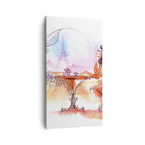 Lærredstryk - Billede på lærred - Parisisk elegance - 45x80 cm