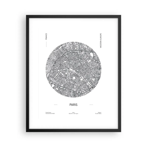 Plakat i sort ramme - Paris' anatomi - 40x50 cm