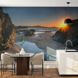 Fototapet på mål Premium Canvas - Uberørt af menneskehånd - Landskab, Strand, Cornish kyst