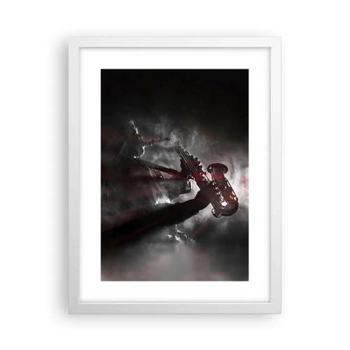 Plakat i hvid ramme - I jazzens dampe - 30x40 cm