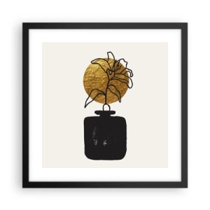 Plakat i sort ramme - Skønhed i balance - 40x40 cm