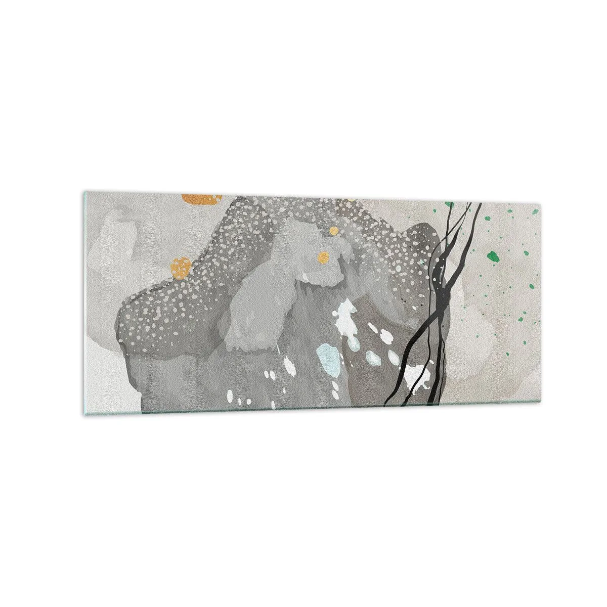 Billede på glas - Organisk komposition - 120x50 cm