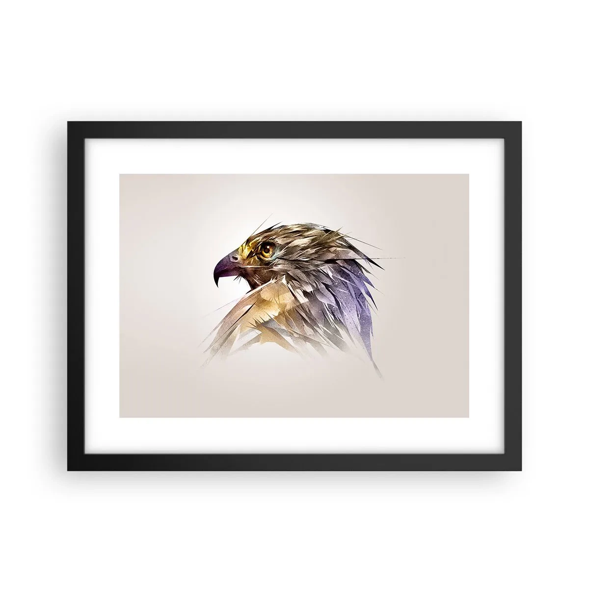 Plakat i sort ramme - Portræt af en kriger - 40x30 cm