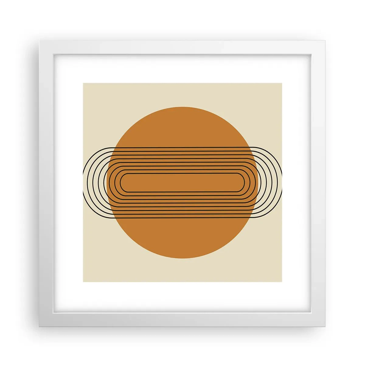 Plakat i hvid ramme - Den perfekte plan - 30x30 cm