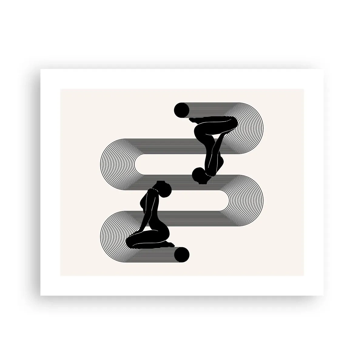 Plakat - Sensuel symmetri - 50x40 cm