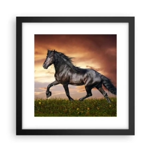 Plakat i sort ramme - Sort prins - 30x30 cm