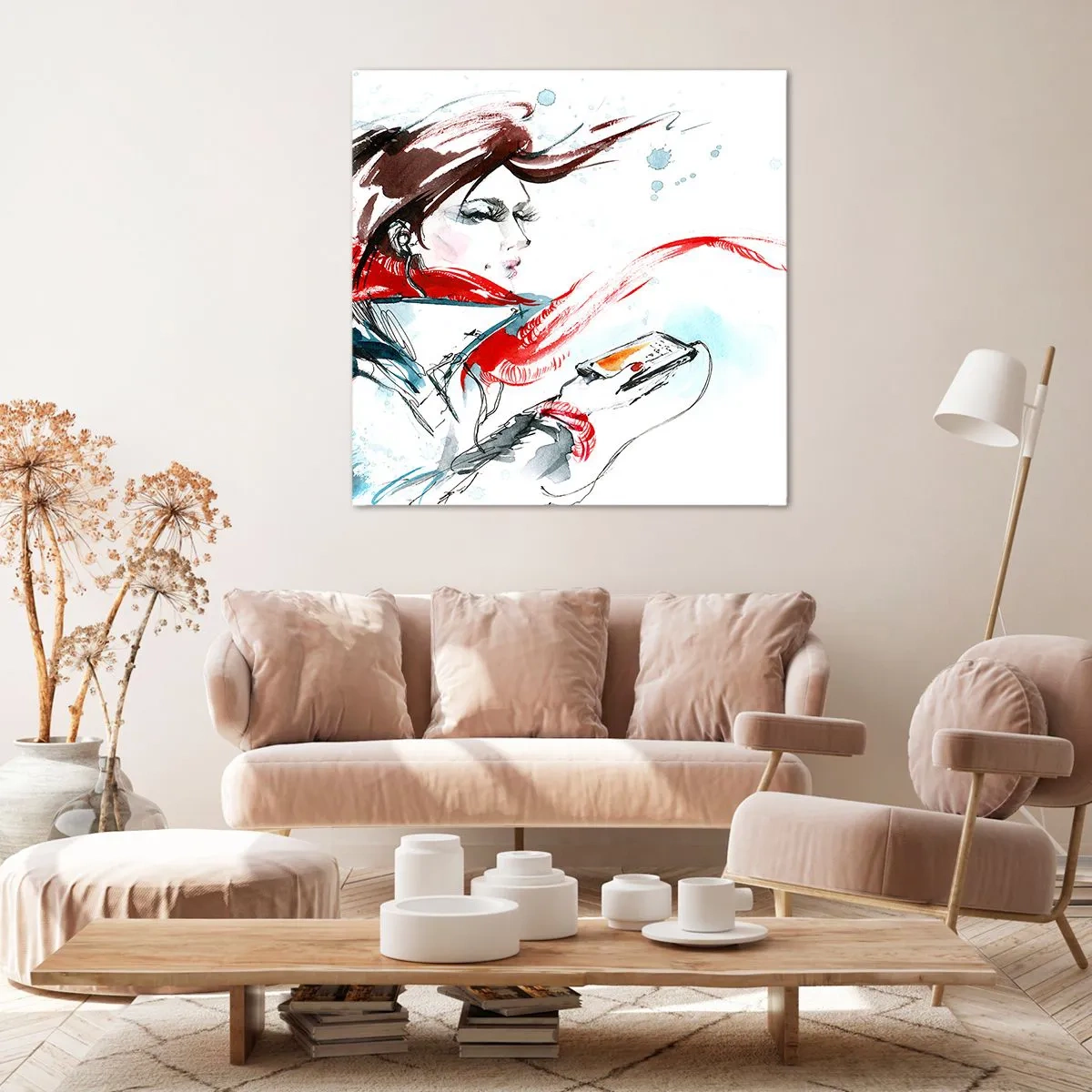 Lærredstryk - Billede på lærred - Noget spiller inden i mig - 70x70 cm