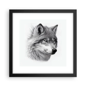 Plakat i sort ramme - Alpha - uden tvivl - 30x30 cm