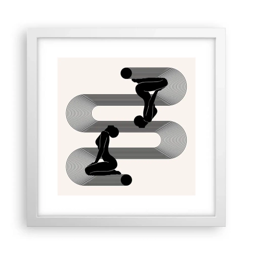 Plakat i hvid ramme - Sensuel symmetri - 30x30 cm