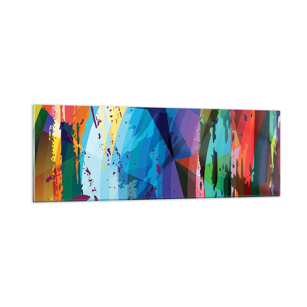 Billede på glas - Farverig svimmelhed - 90x30 cm